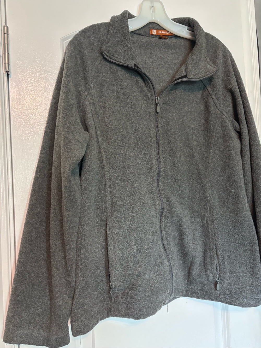 Harriton Women’s Full-Zip Fleece Jacket - Charcoal Gray Size Large - Picture 3 of 8